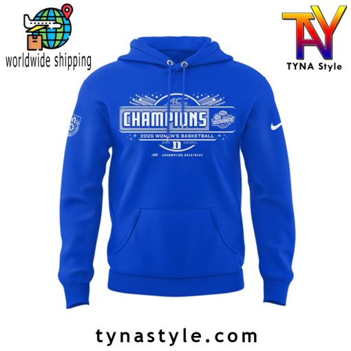 Duke Blue Devils ACC CHAMPIONS Limited Edition Hoodie Blue