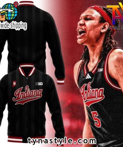 Indiana Hoosiers Basketball Jacket Black Custom For Fans