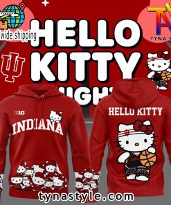 Indiana Hoosiers x Hello Kitty Hoodie Red Limited Edition