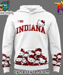 Indiana Hoosiers x Hello Kitty Hoodie White Limited Edition