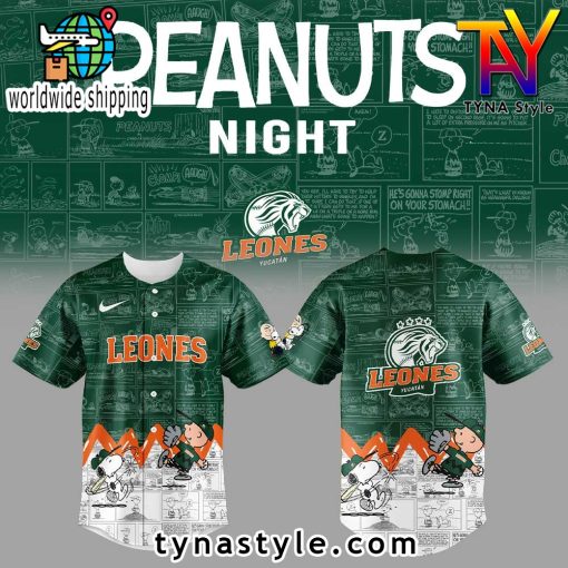 Leones de Yucatán 75 Aniversario de Peanuts Baseball Jersey