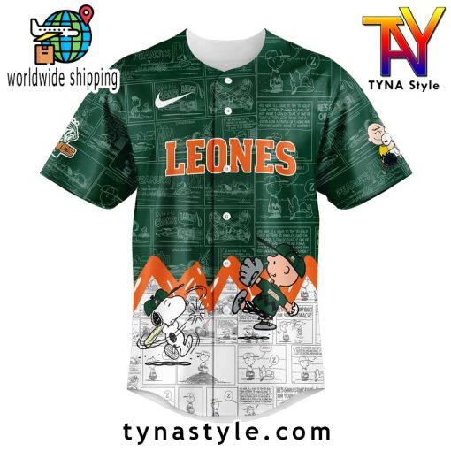 Leones de Yucatán 75 Aniversario de Peanuts Baseball Jersey