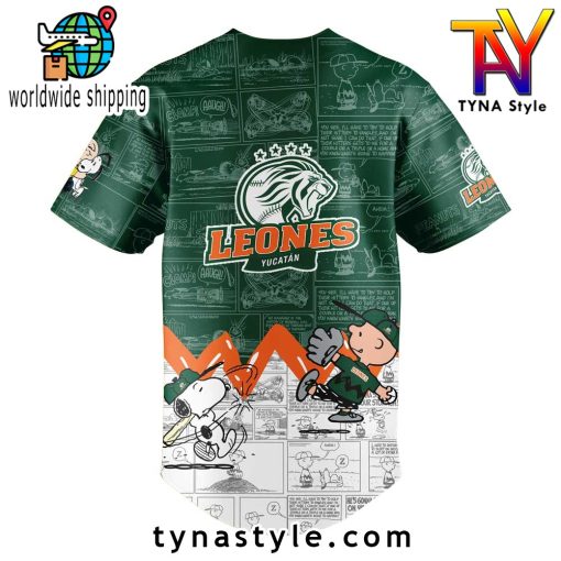 Leones de Yucatán 75 Aniversario de Peanuts Baseball Jersey