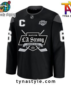 Los Angeles Kings “Skate For LA Strong” Justin Bieber Signed Hockey Jersey