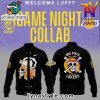 Los Angeles Laker x One Piece Black Baseball Jacket V1