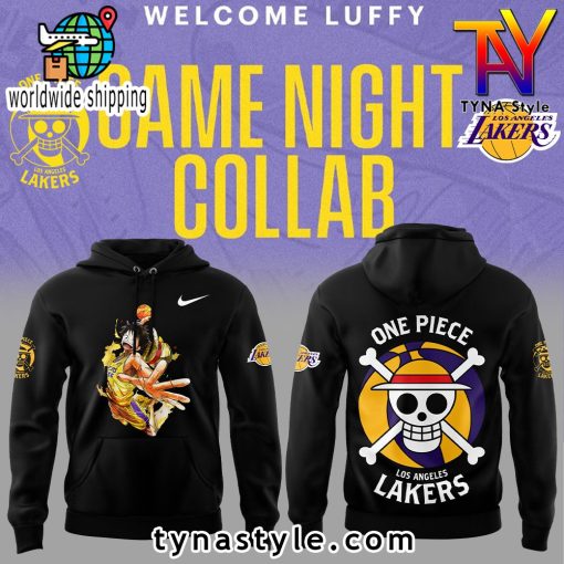 Los Angeles Laker x One Piece Black Hoodie V1