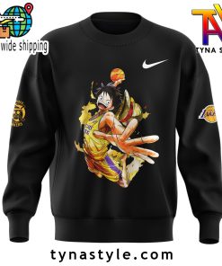 Los Angeles Laker x One Piece Black Sweatshirt V1