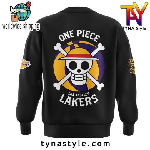 Los Angeles Laker x One Piece Black Sweatshirt V1