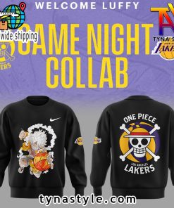 Los Angeles Laker x One Piece Black Sweatshirt V2