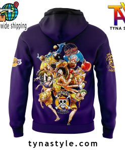 Los Angeles Laker x One Piece BlackPurple Hoodie