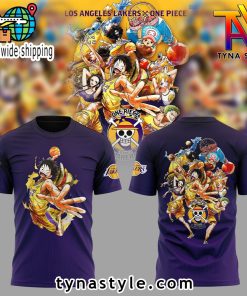 Los Angeles Laker x One Piece Black/Purple T-Shirt