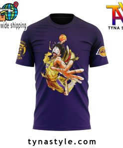 Los Angeles Laker x One Piece BlackPurple TShirt