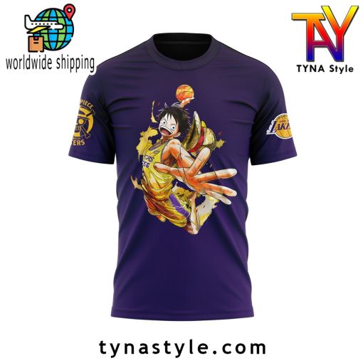 Los Angeles Laker x One Piece Black/Purple T-Shirt