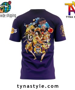 Los Angeles Laker x One Piece BlackPurple TShirt