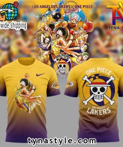 Los Angeles Laker x One Piece Gold/Purple T-Shirt