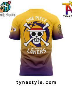 Los Angeles Laker x One Piece GoldPurple TShirt