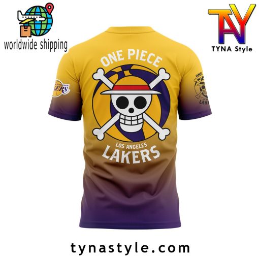 Los Angeles Laker x One Piece Gold/Purple T-Shirt