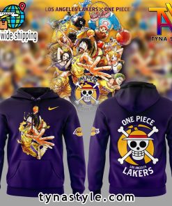 Los Angeles Laker x One Piece Purple/Black Hoodie