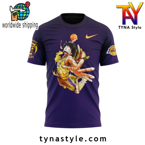 Los Angeles Laker x One Piece Purple/Black T-Shirt