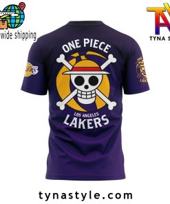 Los Angeles Laker x One Piece PurpleBlack TShirt