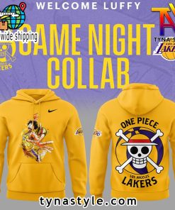 Los Angeles Laker x One Piece Yellow Hoodie V1