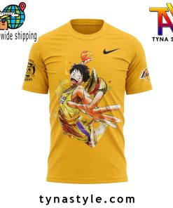 Los Angeles Laker x One Piece Yellow TShirt V1