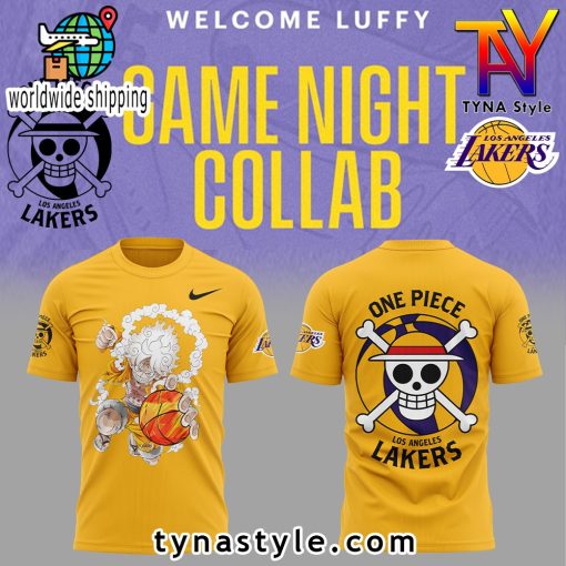 Los Angeles Laker x One Piece Yellow T-Shirt V2