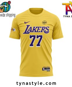 Los Angeles Lakers Show Luka Doncic TShirt Yellow