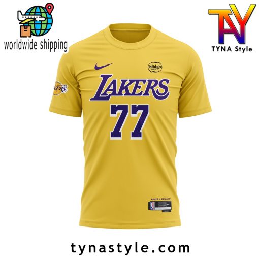 Los Angeles Lakers Show Luka Doncic T-Shirt Yellow