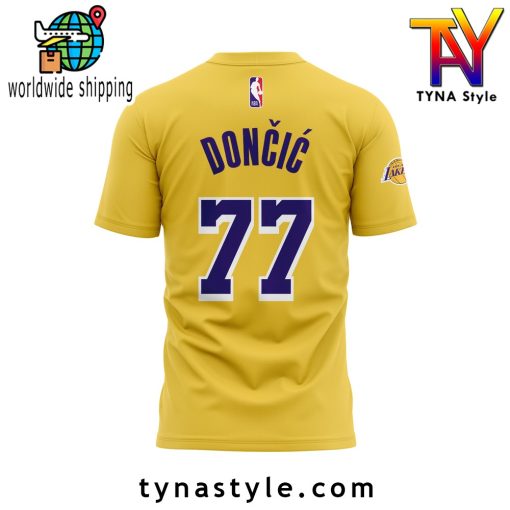 Los Angeles Lakers Show Luka Doncic T-Shirt Yellow