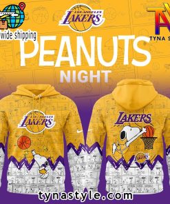 Los Angeles Lakers x 75th Anniversary of Peanuts Hoodie