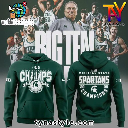 Michigan State Spartans Champions 2025 Hoodie Green