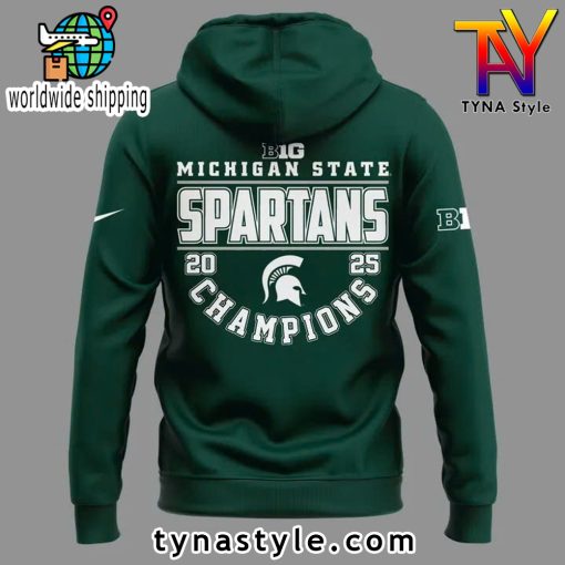 Michigan State Spartans Champions 2025 Hoodie Green