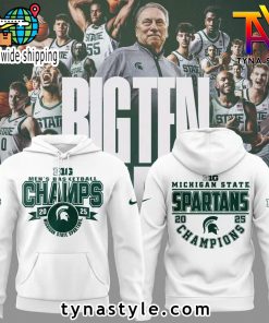 Michigan State Spartans Champions 2025 Hoodie White