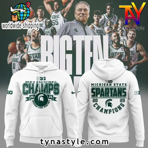 Michigan State Spartans Champions 2025 Hoodie White