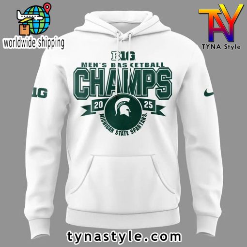 Michigan State Spartans Champions 2025 Hoodie White