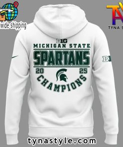 Michigan State Spartans Champions 2025 Hoodie White