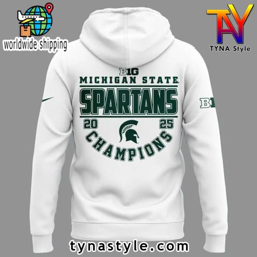 Michigan State Spartans Champions 2025 Hoodie White