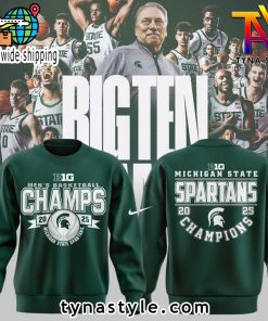 Michigan State Spartans Champions 2025 Sweatshirt Green