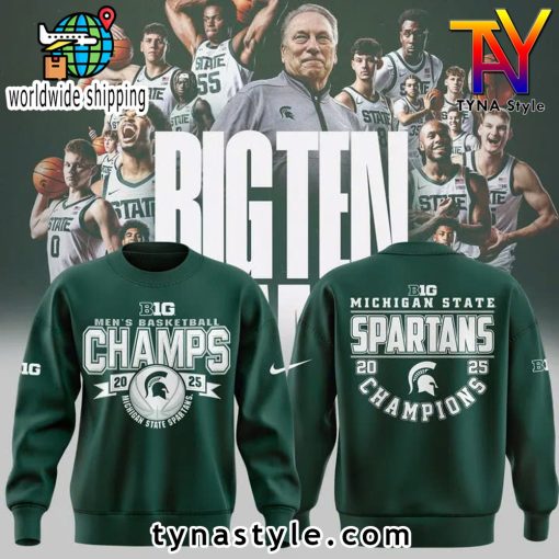 Michigan State Spartans Champions 2025 Sweatshirt Green