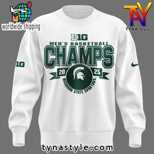 Michigan State Spartans Champions 2025 Sweatshirt White