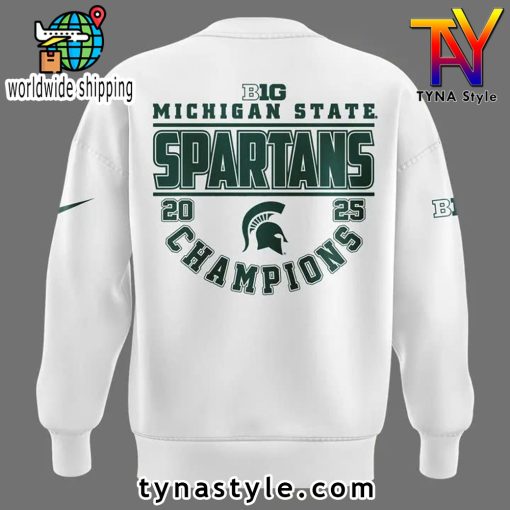 Michigan State Spartans Champions 2025 Sweatshirt White