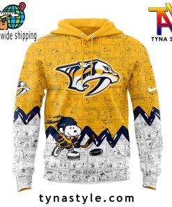 Nashville Predators 75th Anniversary of Peanuts Hoodie Yellow/White