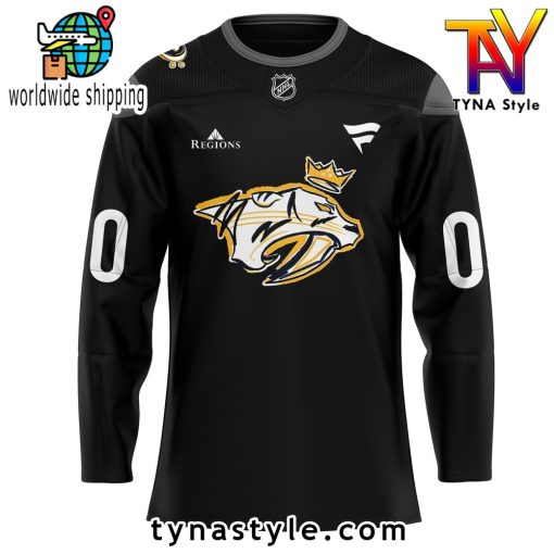 Nashville Predators Black Music Heritage Night Hockey Jersey Custom Name And Number