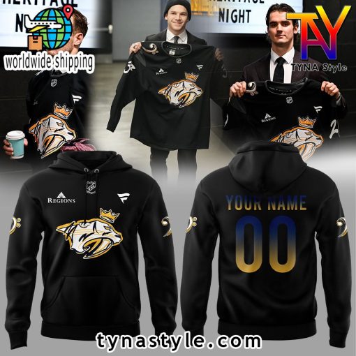 Nashville Predators Black Music Heritage Night Hoodie Custom Name And Number