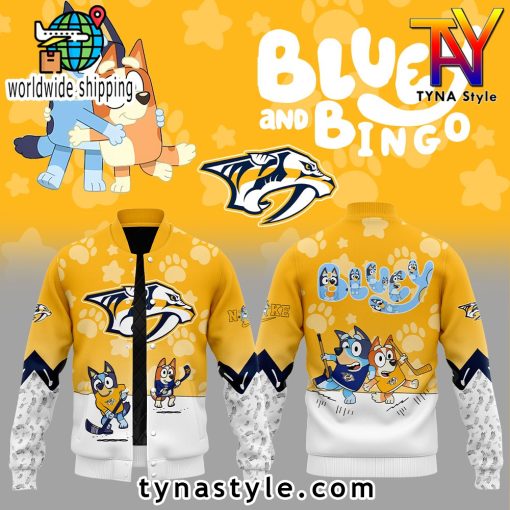 Nashville Predators x Bluey and Bingo Baseball Jacket