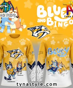 Nashville Predators x Bluey and Bingo Hockey Jersey