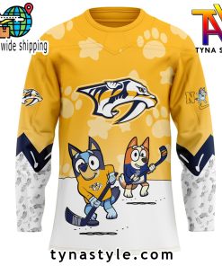 Nashville Predators x Bluey and Bingo Hockey Jersey