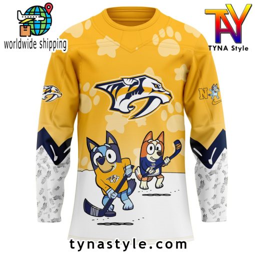 Nashville Predators x Bluey and Bingo Hockey Jersey