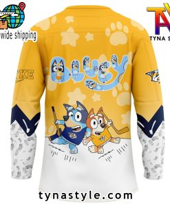 Nashville Predators x Bluey and Bingo Hockey Jersey